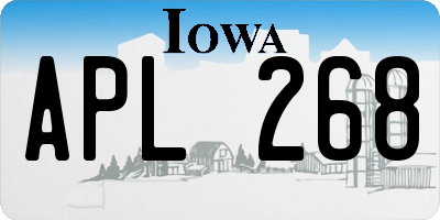 IA license plate APL268