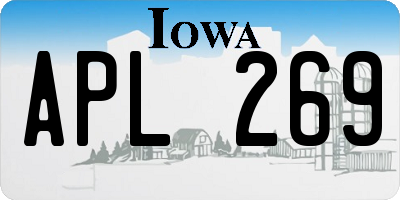IA license plate APL269