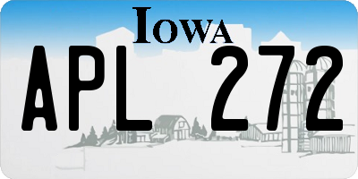 IA license plate APL272