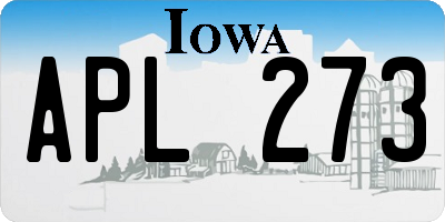 IA license plate APL273