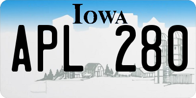 IA license plate APL280