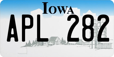 IA license plate APL282