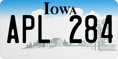 IA license plate APL284