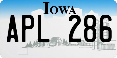 IA license plate APL286