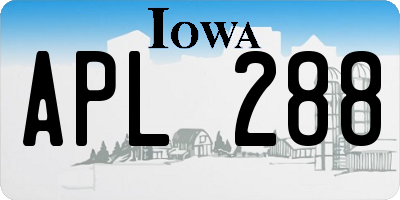 IA license plate APL288