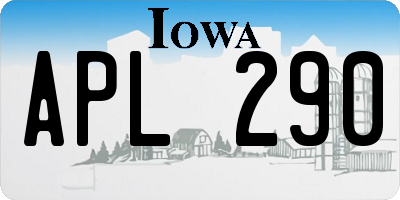 IA license plate APL290