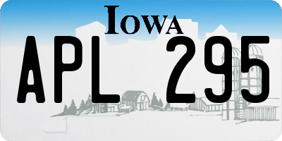 IA license plate APL295