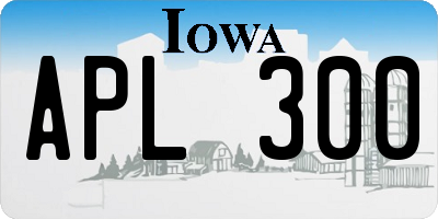 IA license plate APL300