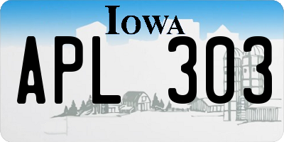 IA license plate APL303