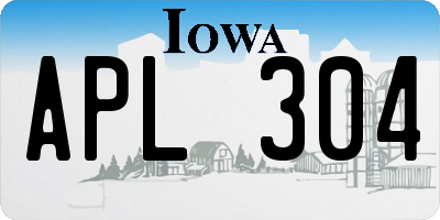 IA license plate APL304