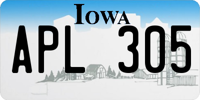 IA license plate APL305