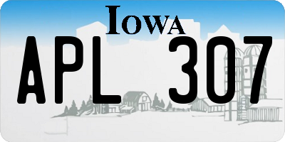 IA license plate APL307