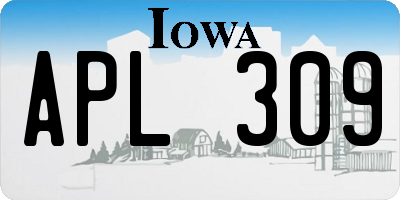 IA license plate APL309
