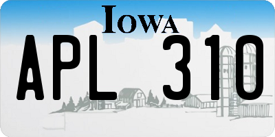 IA license plate APL310