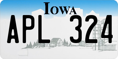 IA license plate APL324