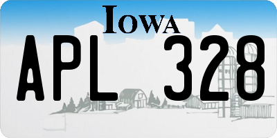 IA license plate APL328
