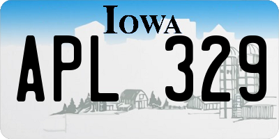 IA license plate APL329