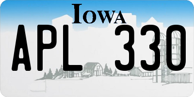 IA license plate APL330