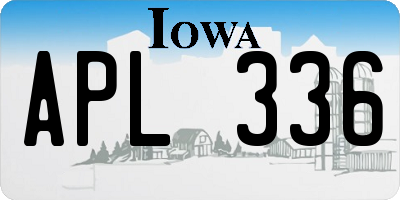 IA license plate APL336