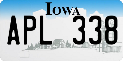 IA license plate APL338