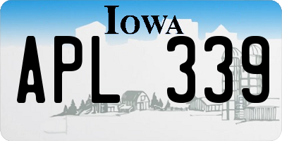 IA license plate APL339
