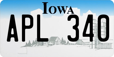 IA license plate APL340
