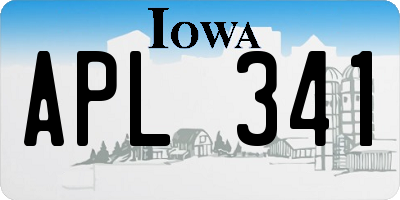 IA license plate APL341