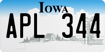 IA license plate APL344