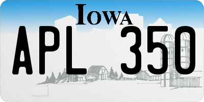 IA license plate APL350