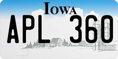 IA license plate APL360