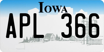 IA license plate APL366