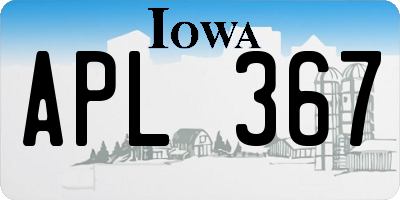 IA license plate APL367