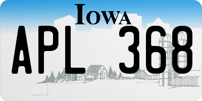 IA license plate APL368