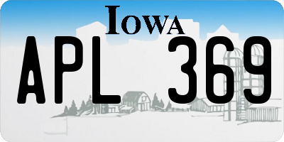 IA license plate APL369