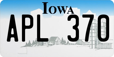 IA license plate APL370
