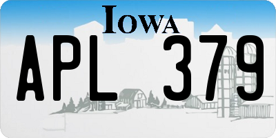 IA license plate APL379