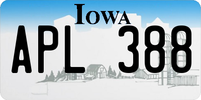 IA license plate APL388