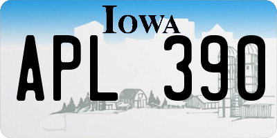 IA license plate APL390