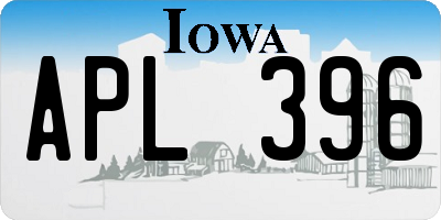 IA license plate APL396