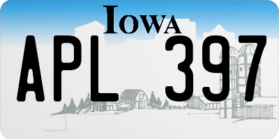 IA license plate APL397