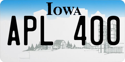 IA license plate APL400