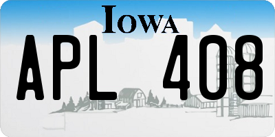 IA license plate APL408