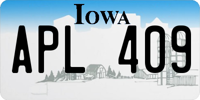 IA license plate APL409