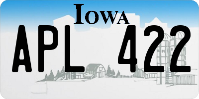 IA license plate APL422