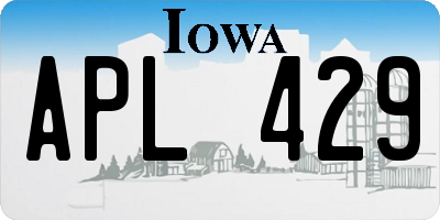 IA license plate APL429