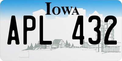 IA license plate APL432