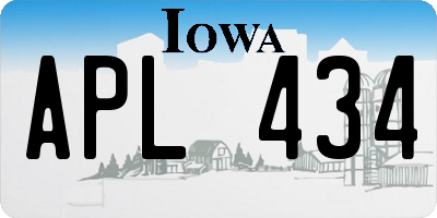 IA license plate APL434