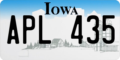 IA license plate APL435