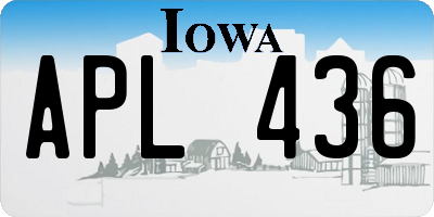 IA license plate APL436