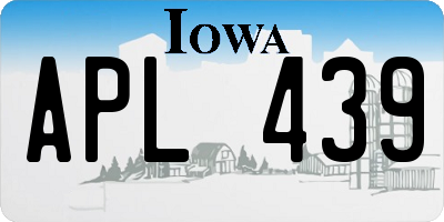 IA license plate APL439